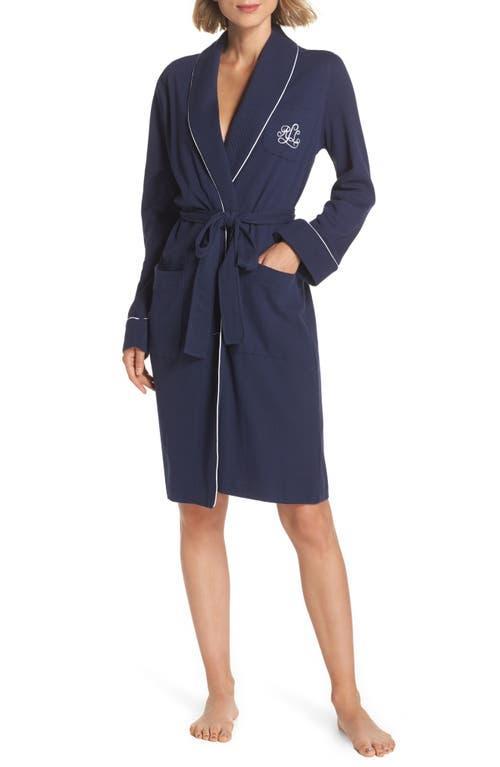 Lauren Ralph Lauren Hartford Lounge Short Shawl Collar Robe (Windsor Navy) Women's Robe Product Image