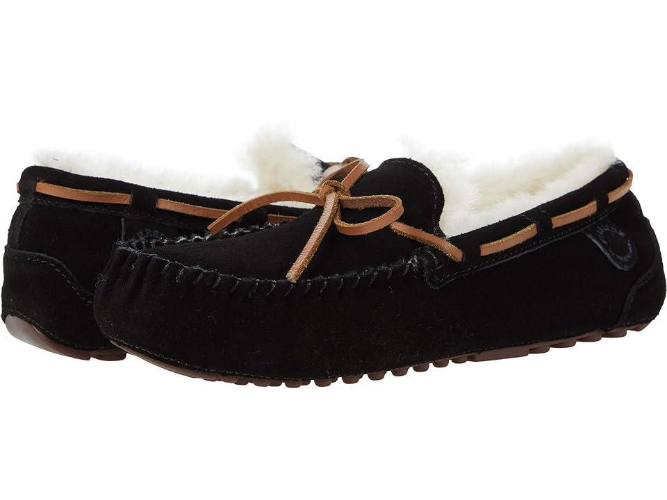 Fireside by Dearfoams Victoria Genuine Shearling Lace Womens Moccasin Slippers Product Image