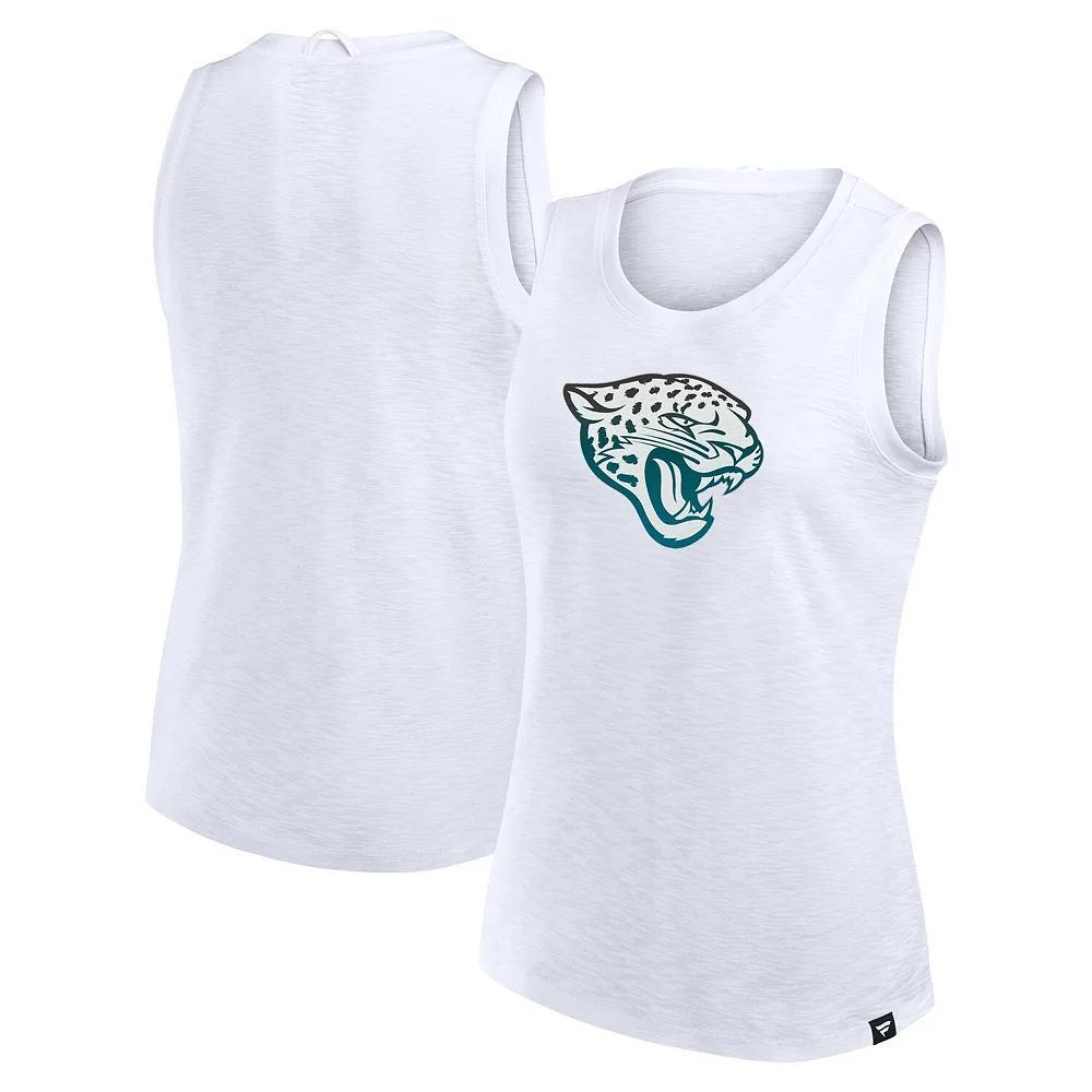 Women's Fanatics  White Jacksonville Jaguars Slub Tank Top, Size: XS Product Image