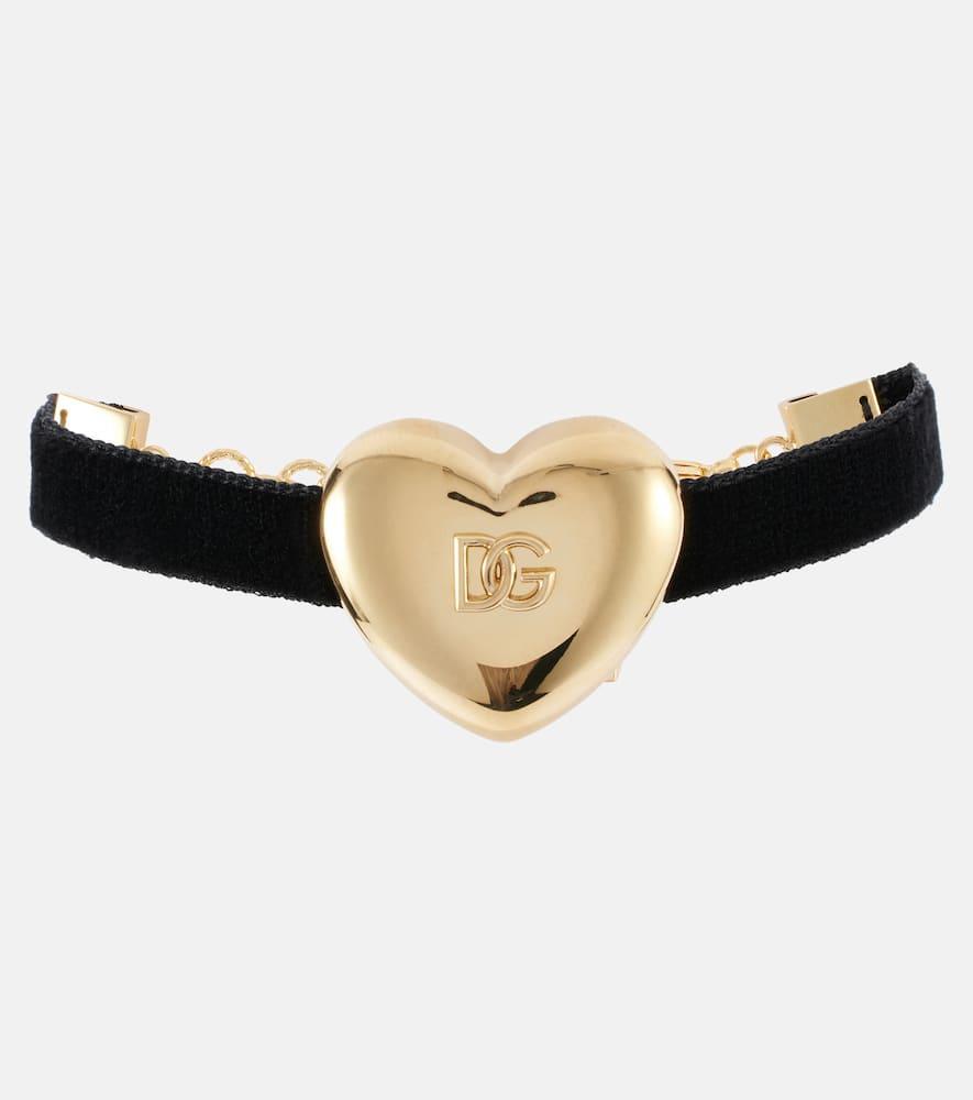 DOLCE & GABBANA Dg Velvet Bracelet In Black Product Image