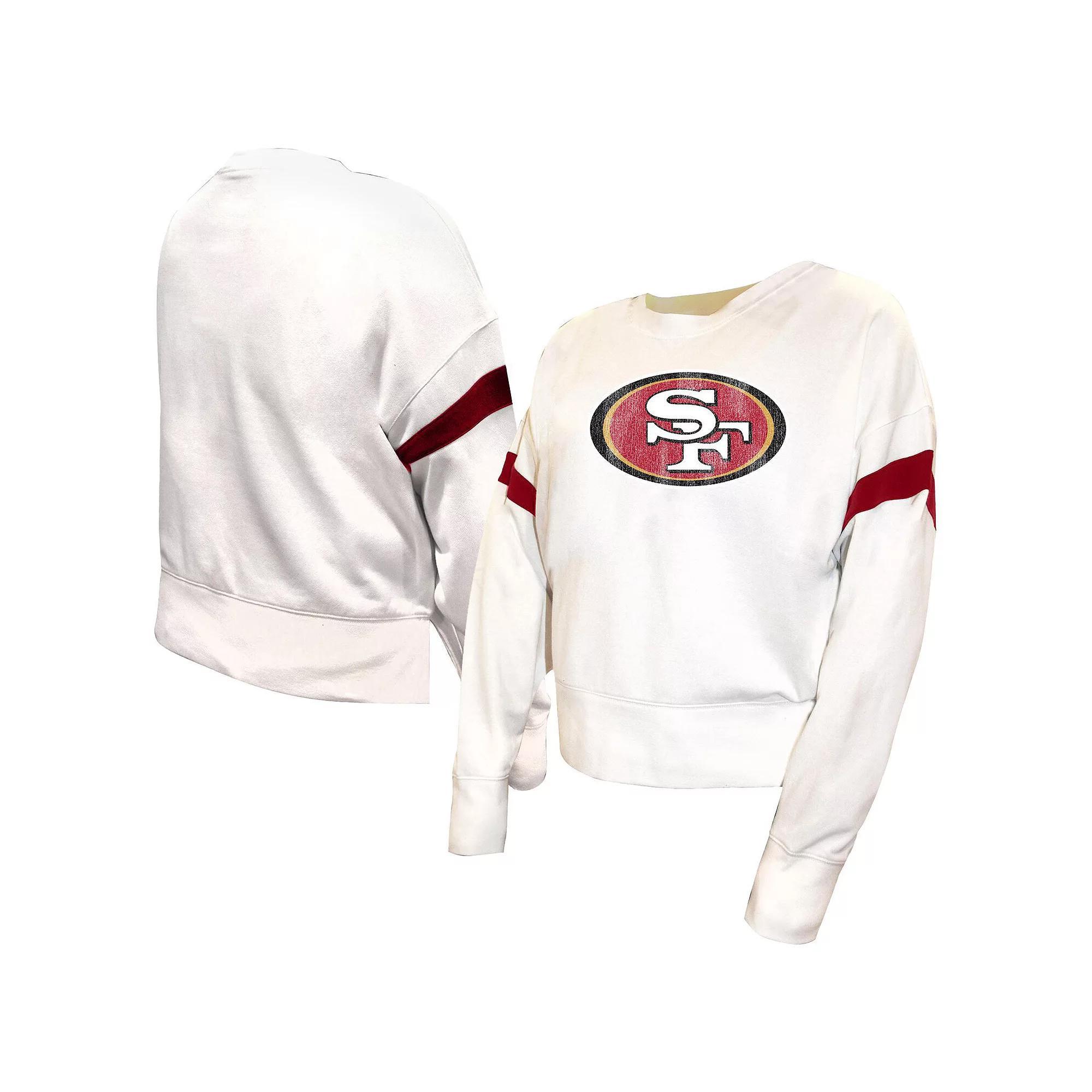 Women's Fanatics  White San Francisco 49ers Plus Size Fleece Pullover Sweatshirt, Size: 2XL Product Image