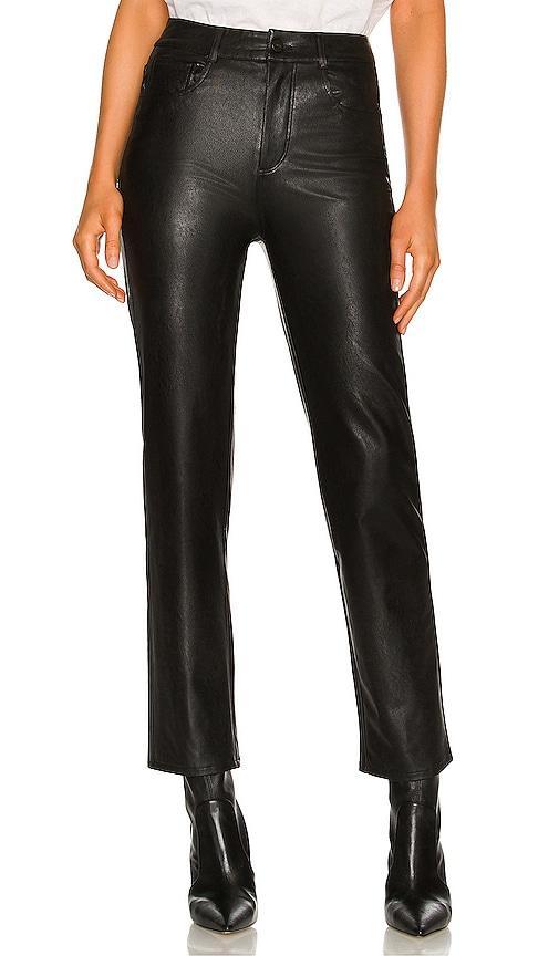 PAIGE Stella Faux Leather Jeans Black 26 Product Image