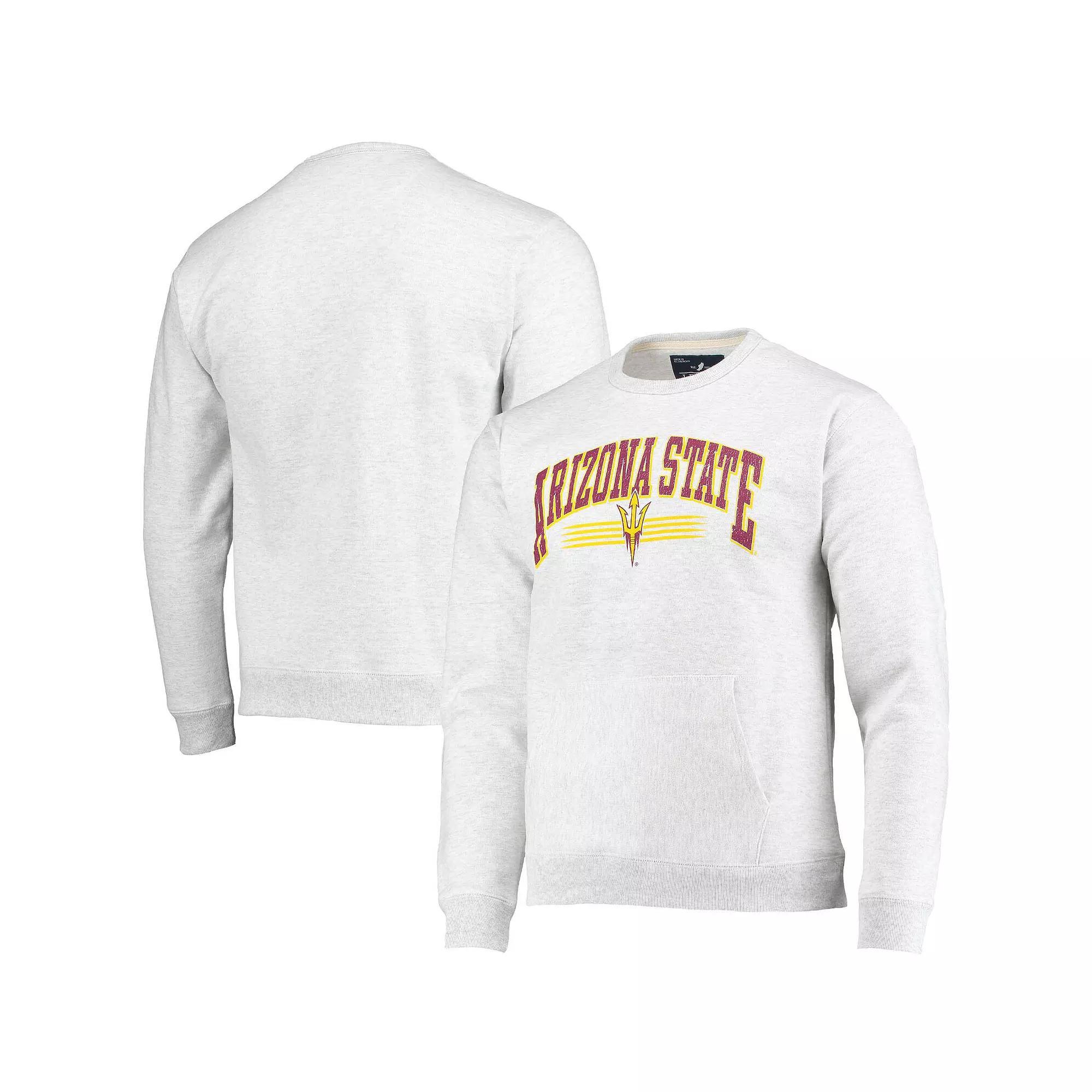 Men's League Collegiate Wear Heathered Gray Arizona State Sun Devils Upperclassman Pocket Pullover Sweatshirt, Size: XL, Grey Product Image