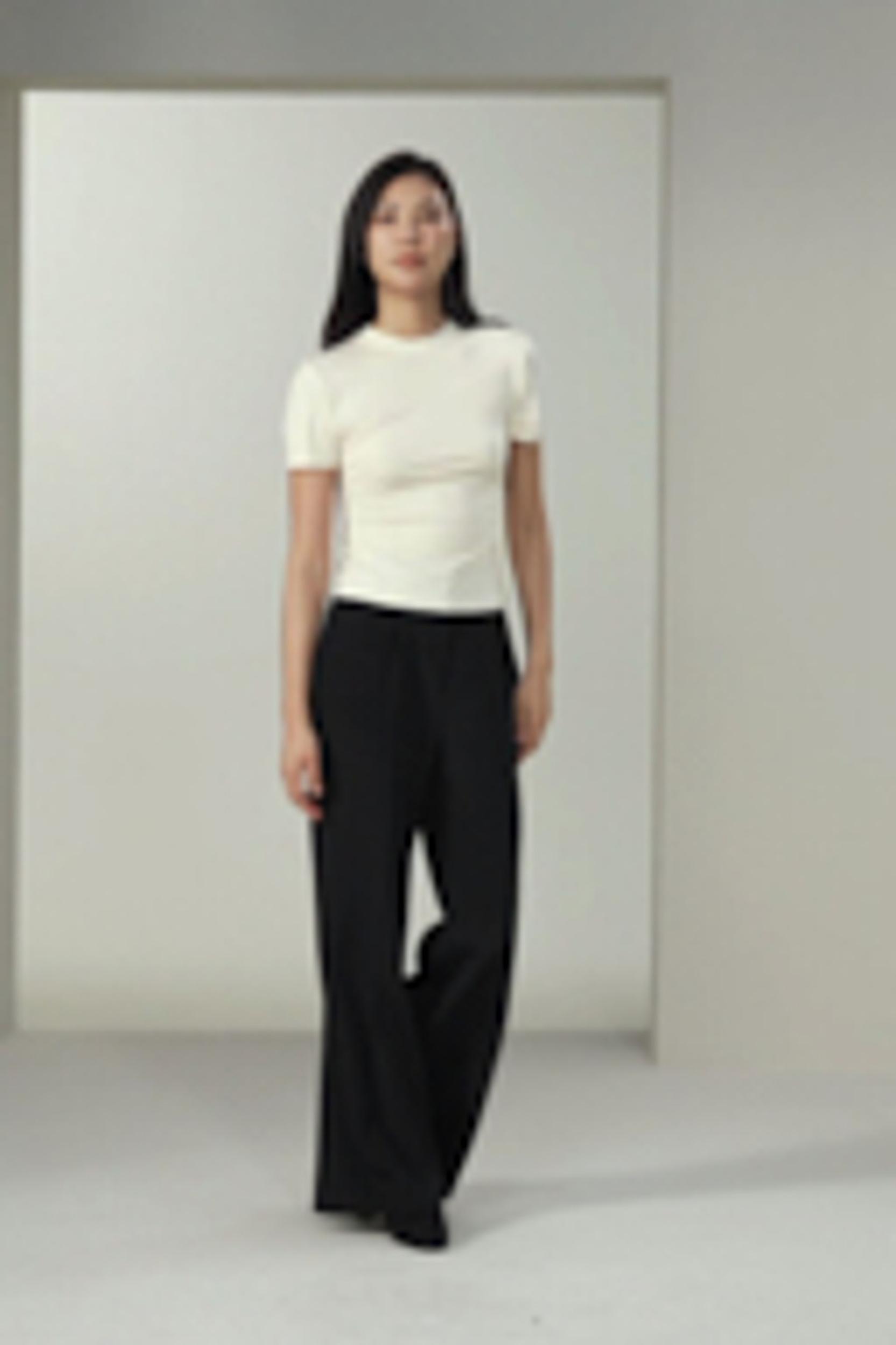 Slim Fitted Silk Jersey Tee Product Image