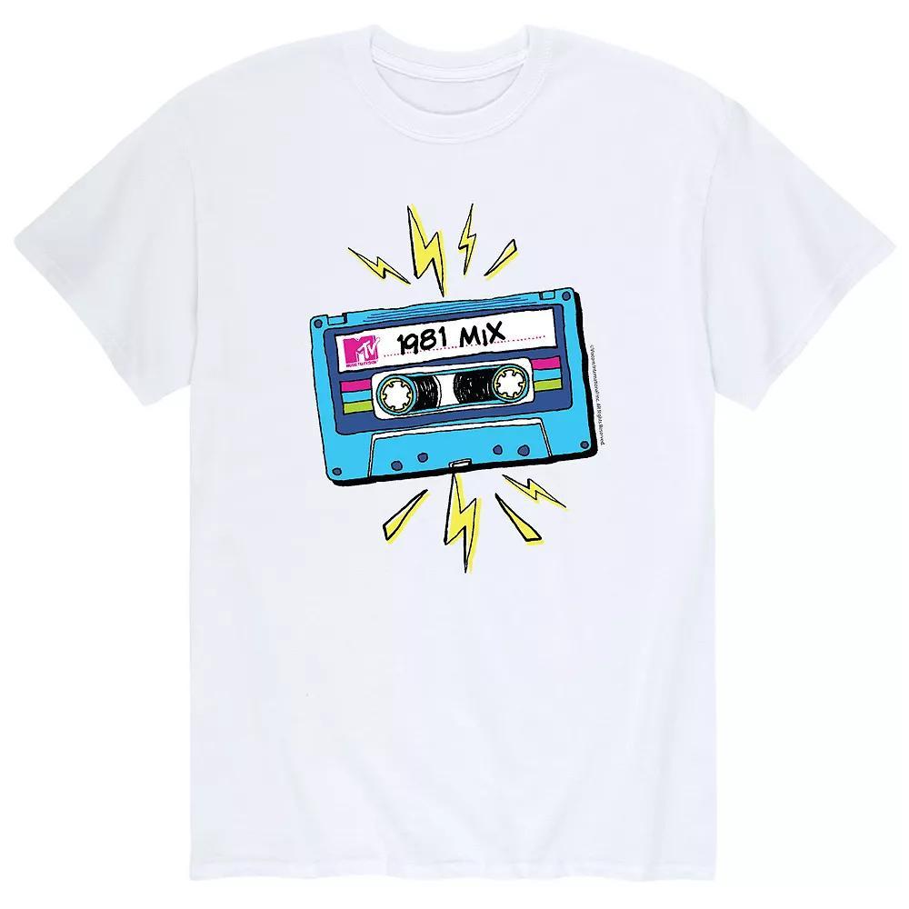 Men's MTV Cassette Tape Tee, Size: XXL, White Product Image