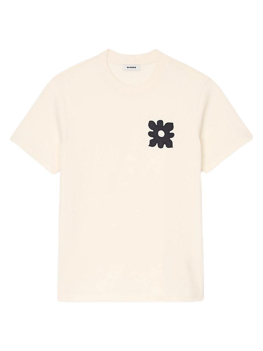 Mens T-Shirt with Flower Detail Product Image