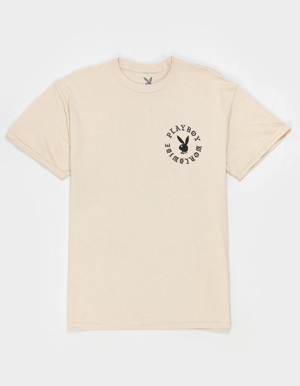 PLAYBOY Rose Mens Tee - SAND Product Image