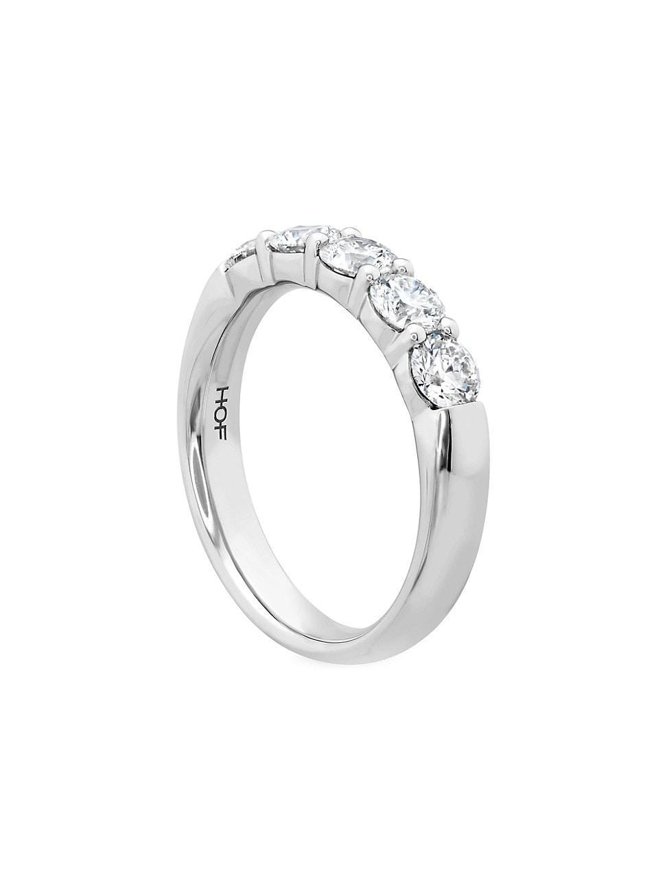 Womens Signature 18K White Gold & 1-1.1 TCW Diamond 5-Stone Band Product Image