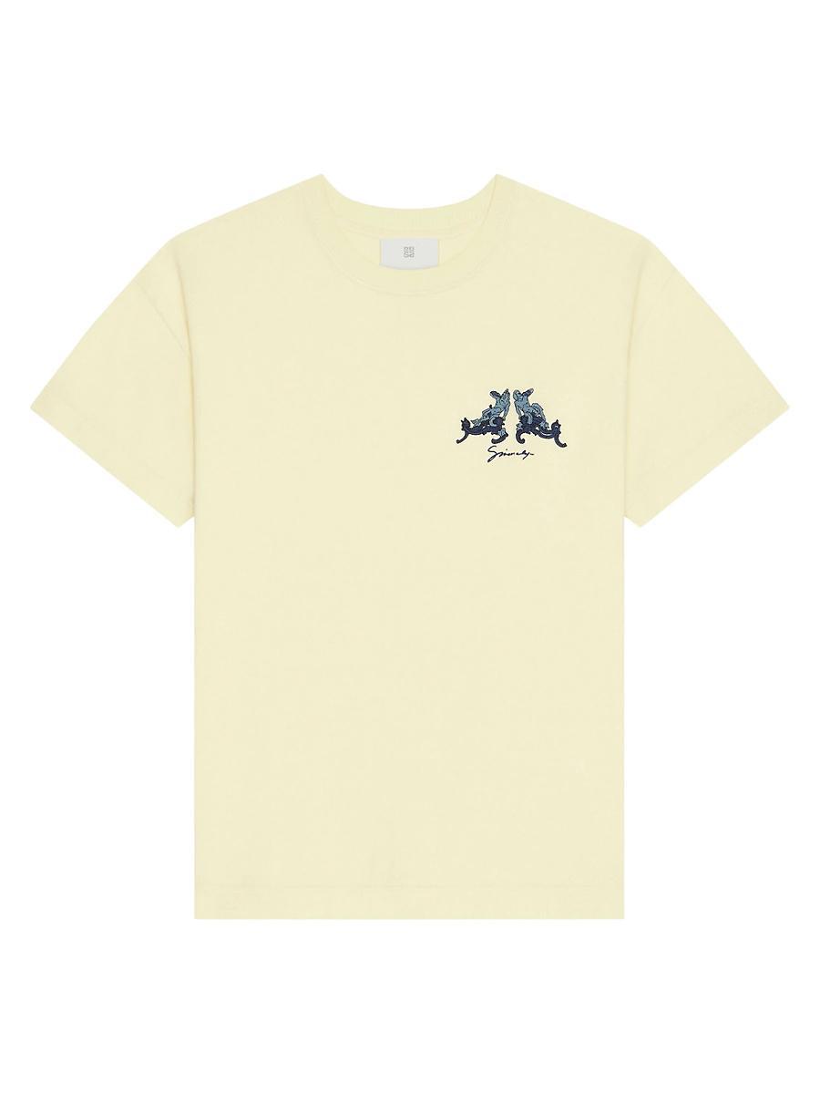 Mens T-Shirt in Knit with Hubert Objects Embroidery Product Image