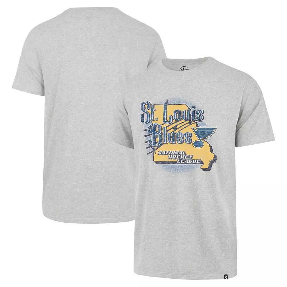 Men's '47 Gray St. Louis Blues Regional Localized Franklin T-Shirt, Size: Medium, Grey Product Image