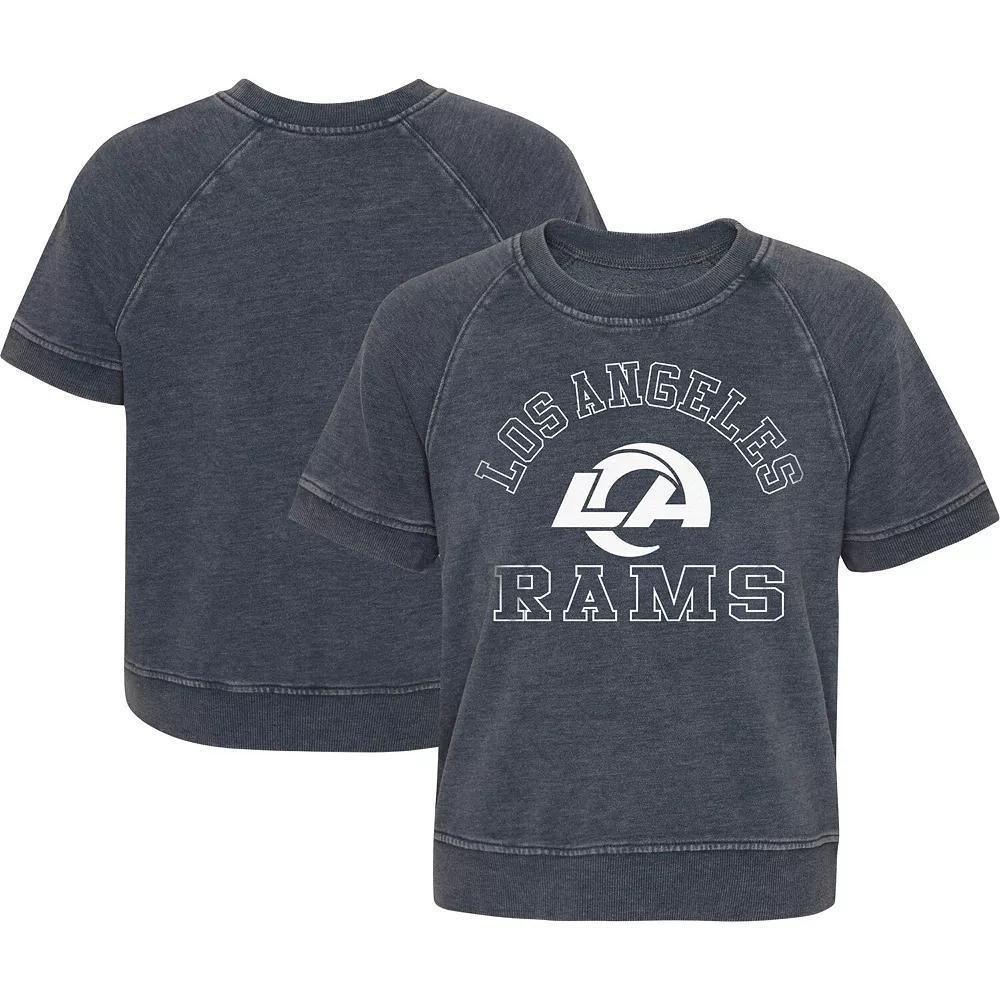 Girls Juniors Heather Charcoal Los Angeles Rams Cheer Squad Raglan T-Shirt, Women's, Size: XL Product Image