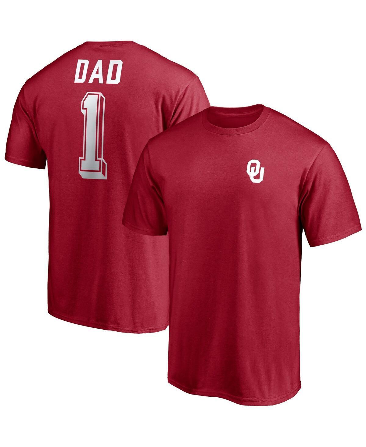 Men's Fanatics Branded Crimson Oklahoma Sooners Team #1 Dad T-Shirt, Size: Small, Red Product Image