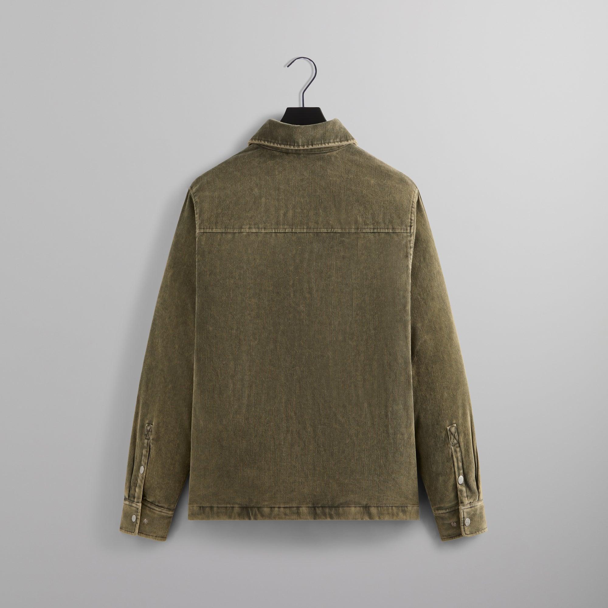 Kith Washed Corduroy Brixton Puffed Shirt Jacket - Mire Male Product Image