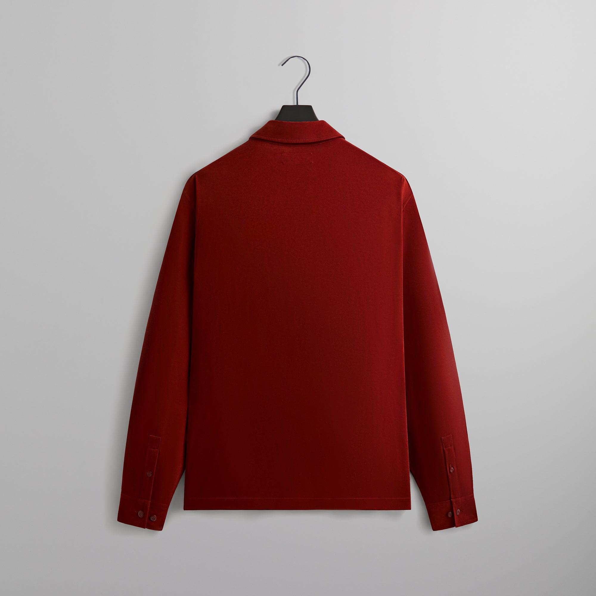 Kith Sueded Sateen Boxy Collared Overshirt - Almandine Male Product Image