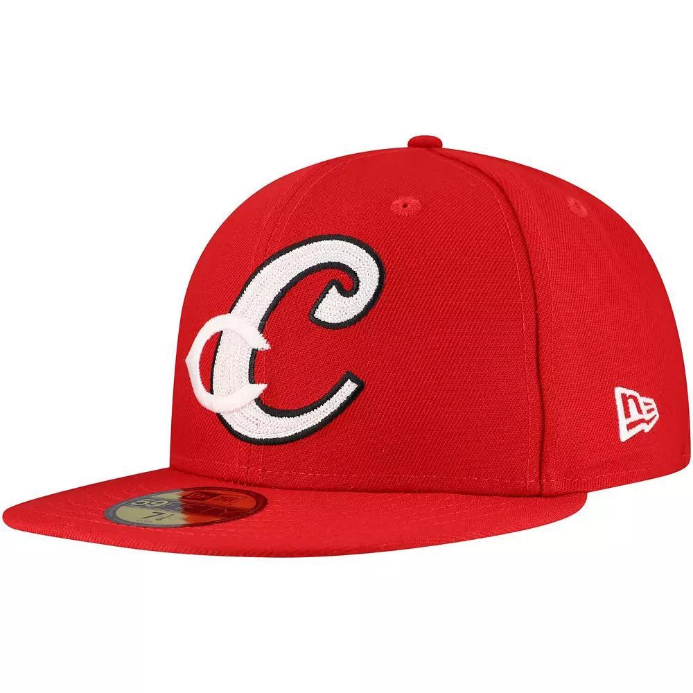 Men's New Era Red Cincinnati Reds  Duo Logo 2.0 59FIFTY Fitted Hat, Size: 7 1/8, Red Red Product Image