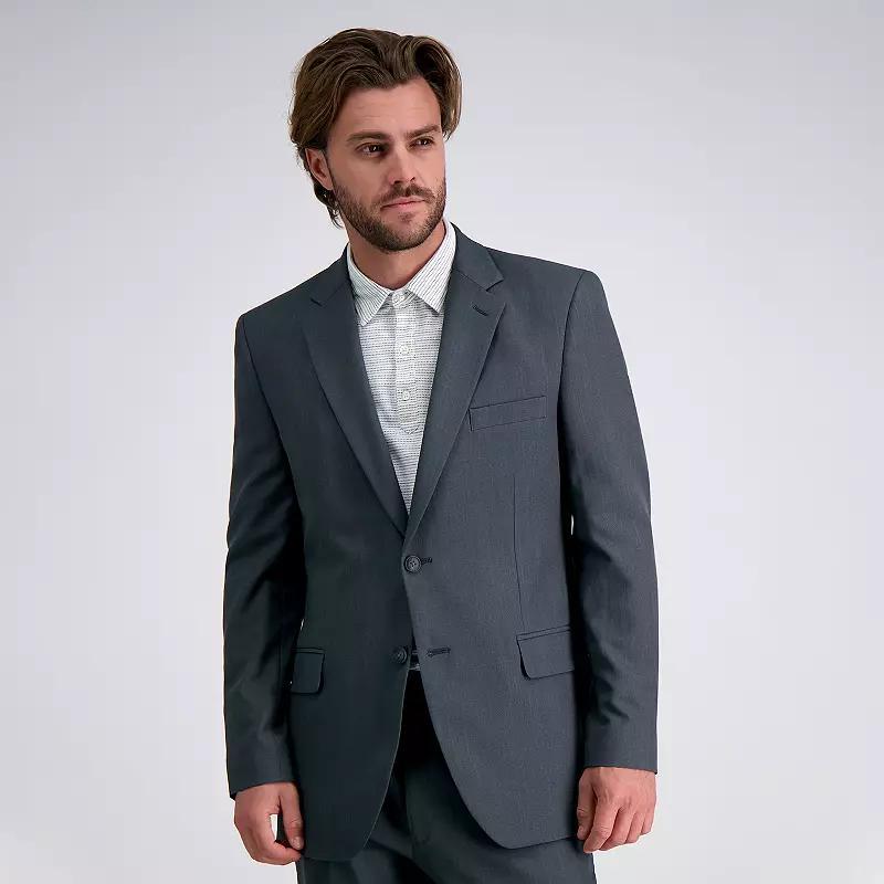 Men's Haggar® Travel Performance Tailored-Fit Stretch Suit Jacket, Size: 48 LONG, Dark Gray Grey Product Image