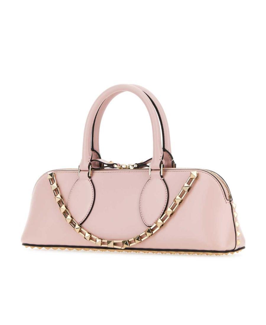 VALENTINO GARAVANI Rockstud East-west Leather Bag In Pink Product Image