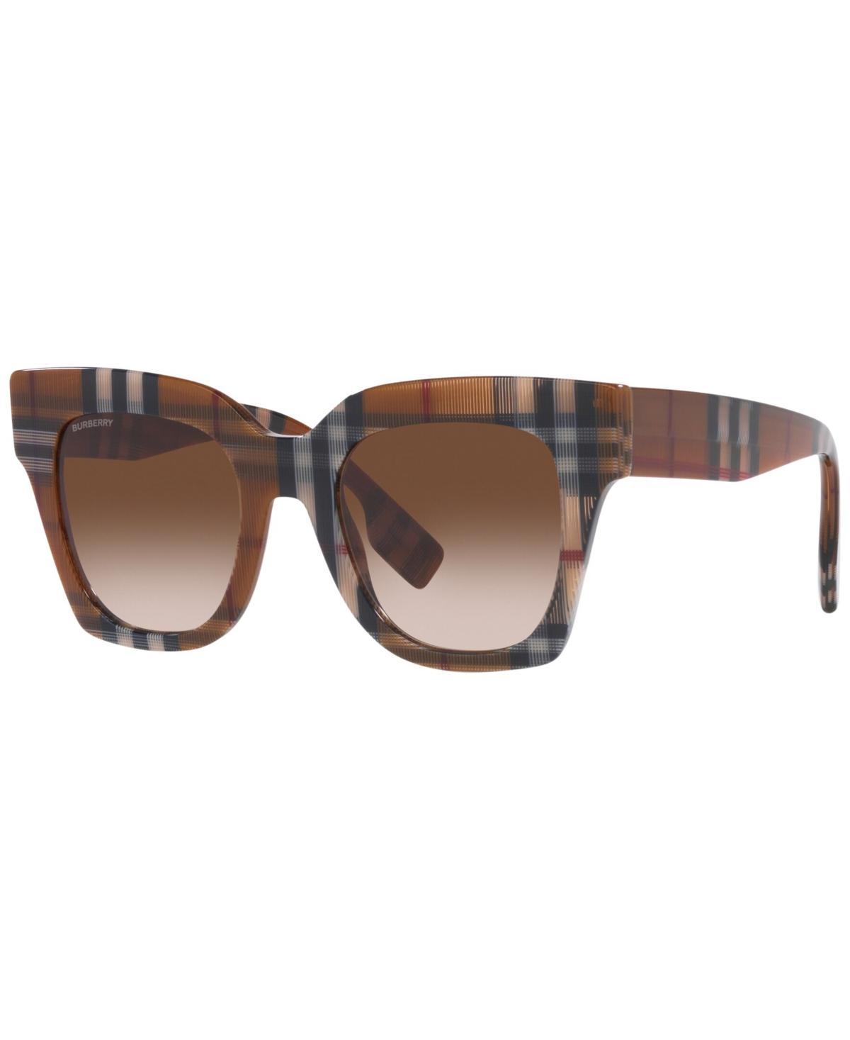 Burberry Womens BE4364 Kitty 49mm Square Check Sunglasses Product Image
