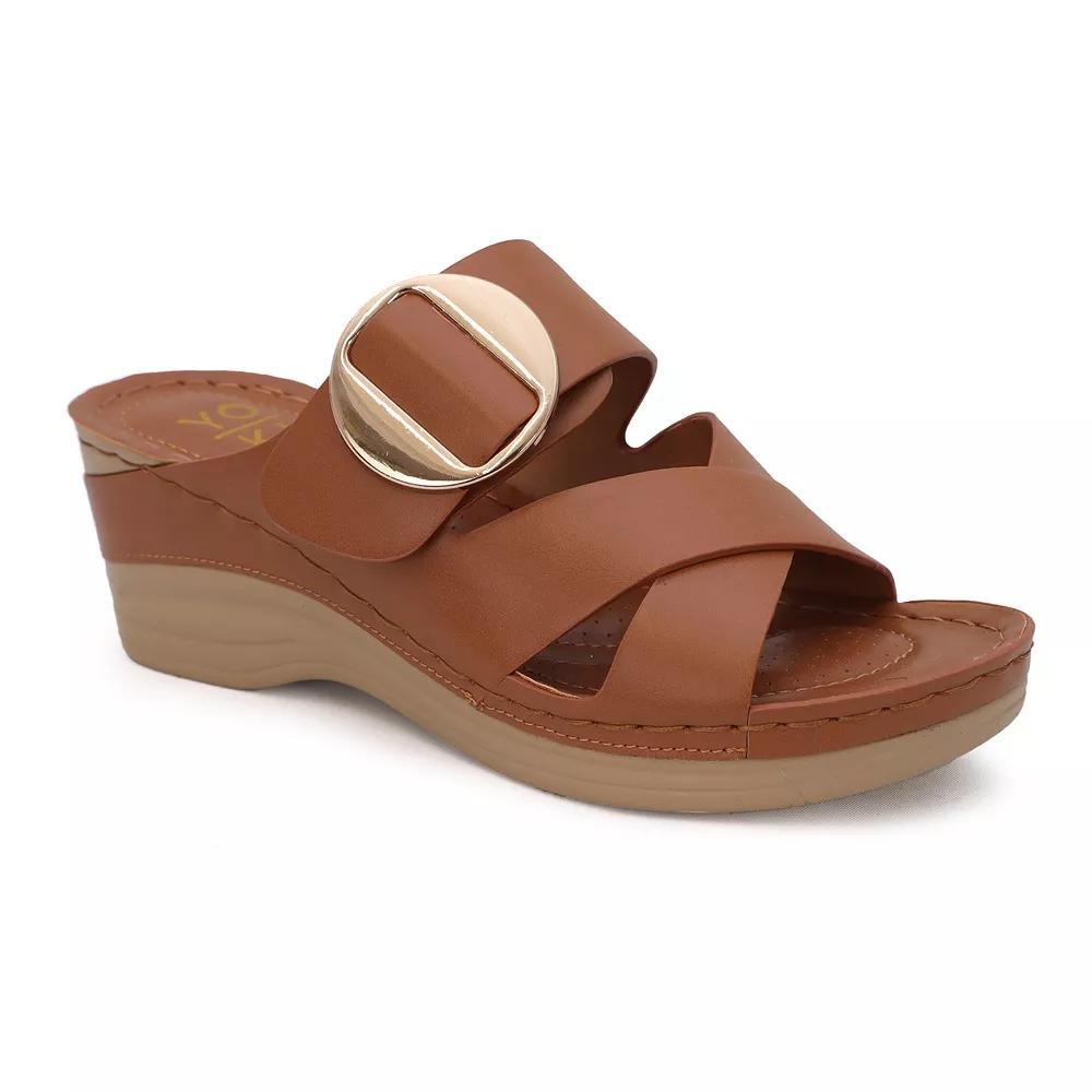 Yoki Irena Women's Wedge Sandals, Size: 10, Red Product Image