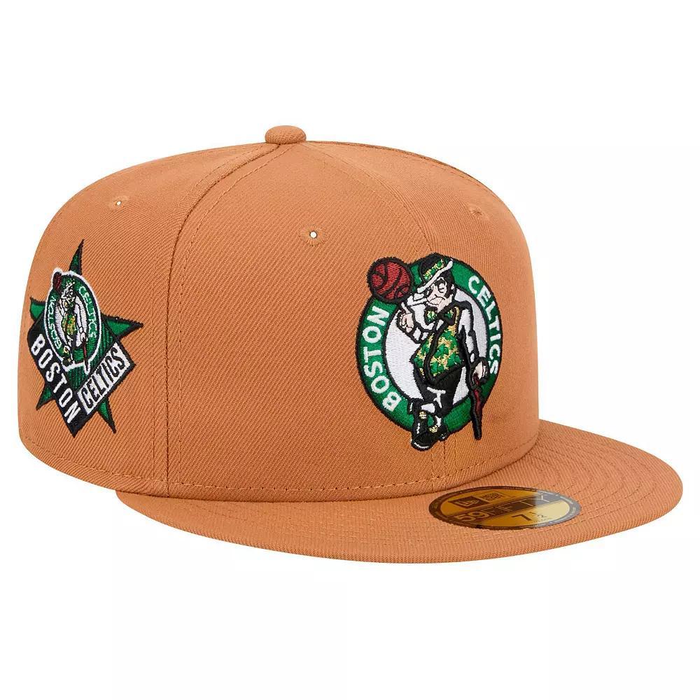 Men's New Era Tan Boston Celtics Color Pack 59FIFTY Fitted Hat, Size: 6 7/8, Team Product Image