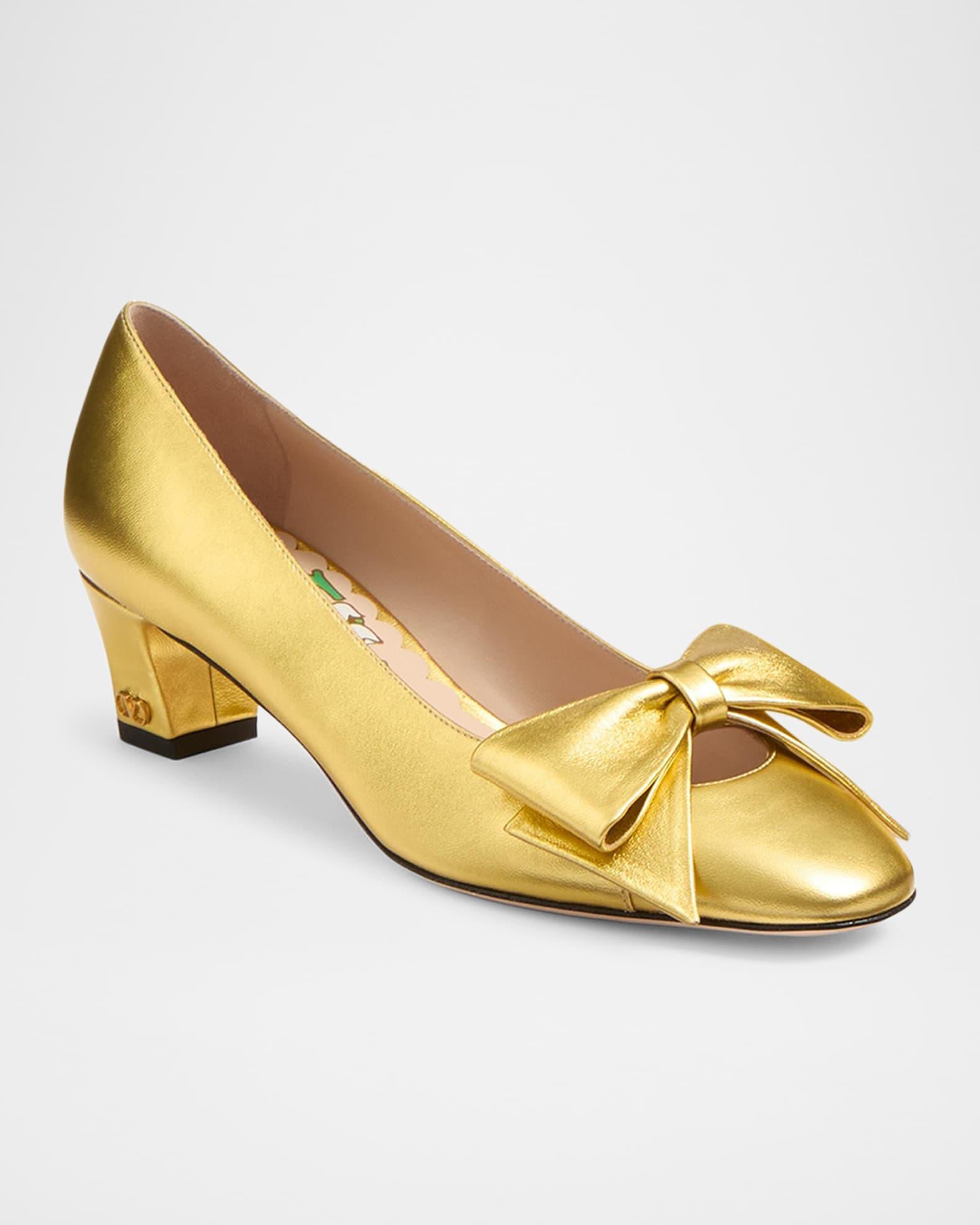 Bowow Metallic Leather Pumps Product Image