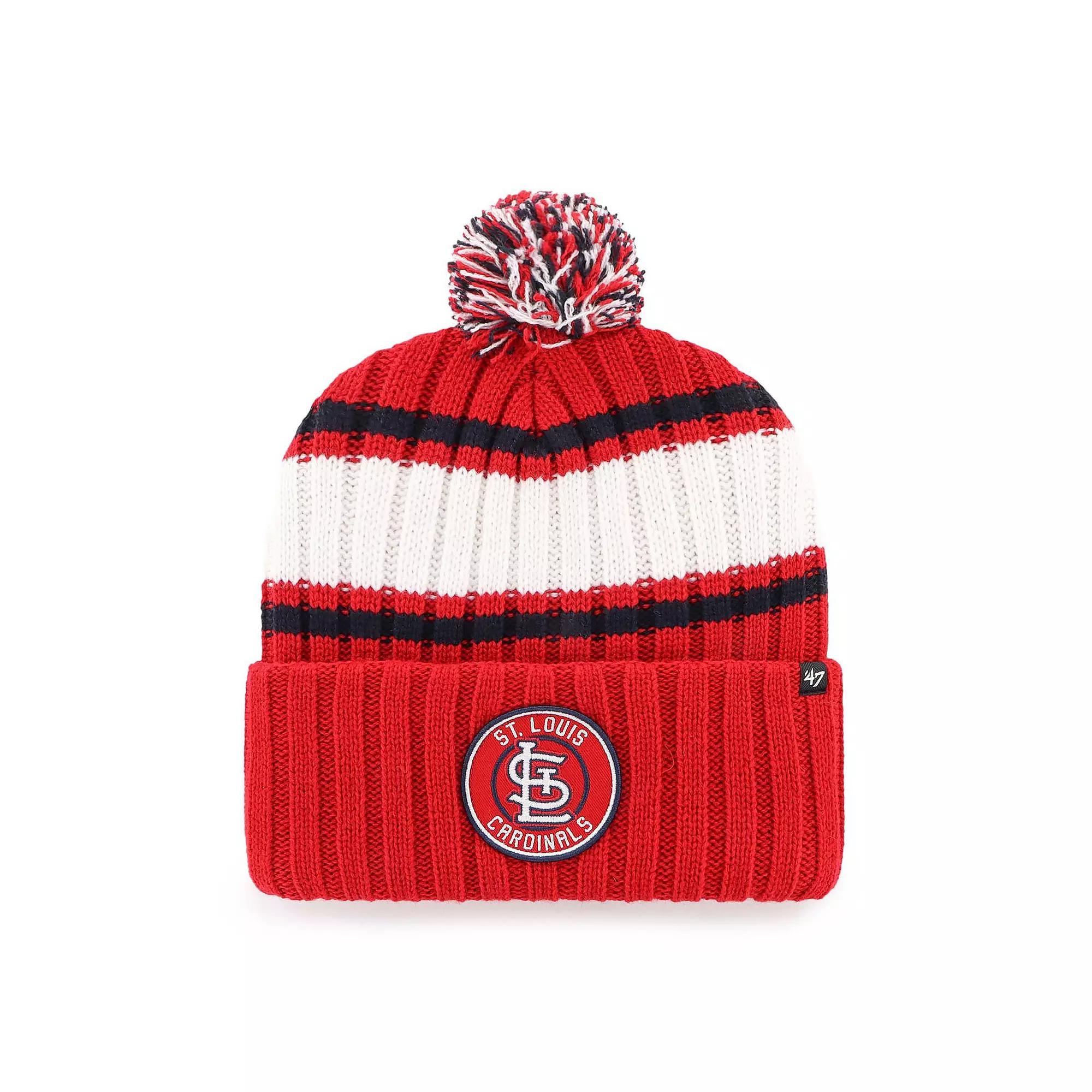 Mens 47 St. Louis Cardinals Plateau Cuffed Knit Hat with Pom Product Image