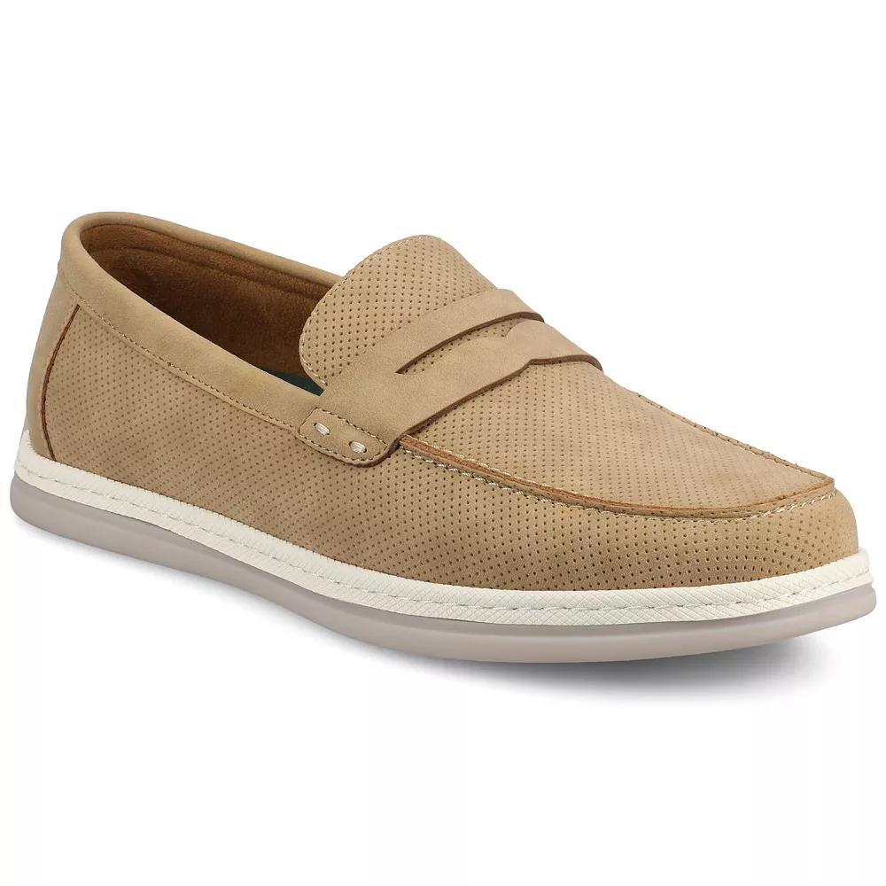 VANCE Brantley Comfort Casual Slip-on Men's Perforated Flexible Penny Loafers, Size: 8, Brown Product Image
