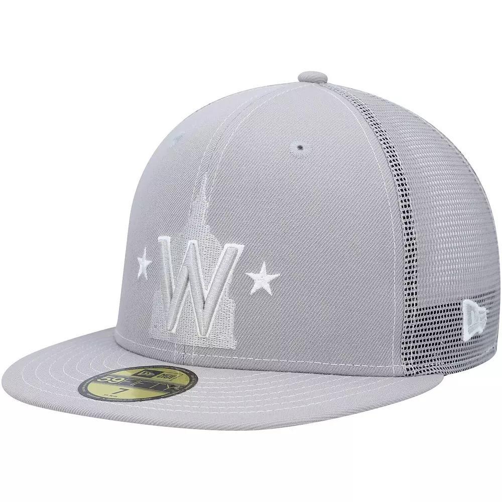 Men's New Era  Gray Washington Nationals 2023 On-Field Batting Practice 59FIFTY Fitted Hat, Size: 7 5/8, Grey Product Image