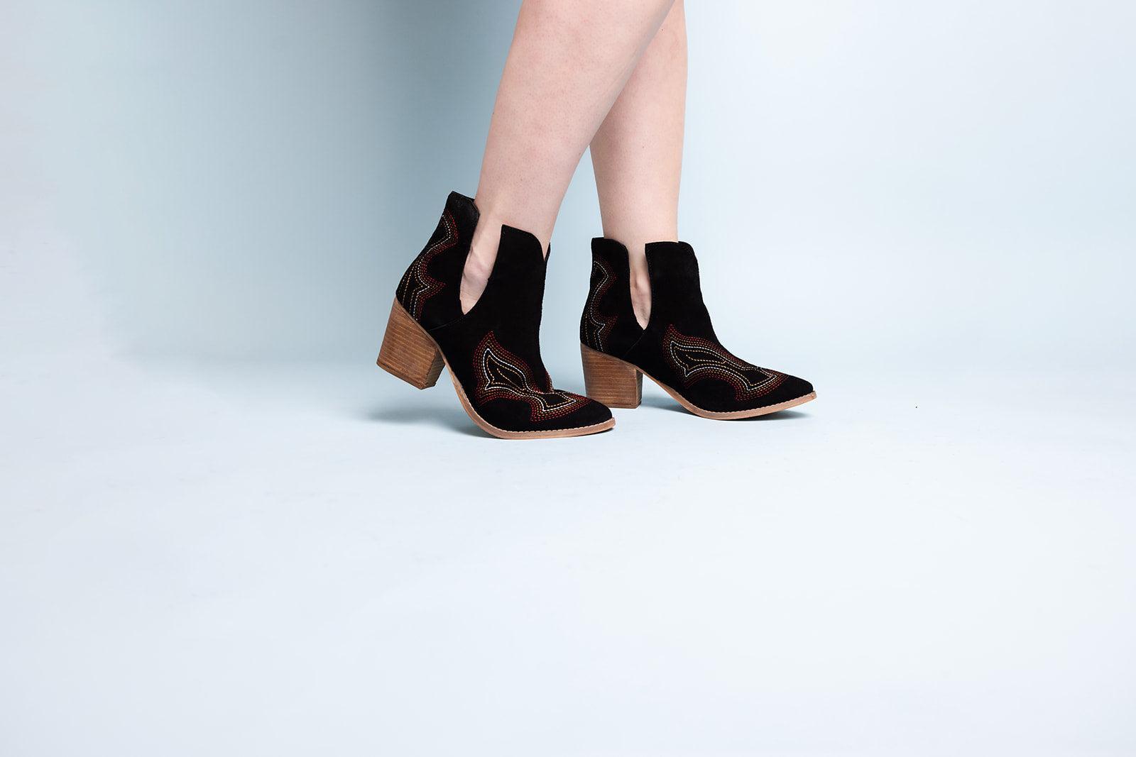 Journee Ankle Boots in Magenta (Online Exclusive) Product Image