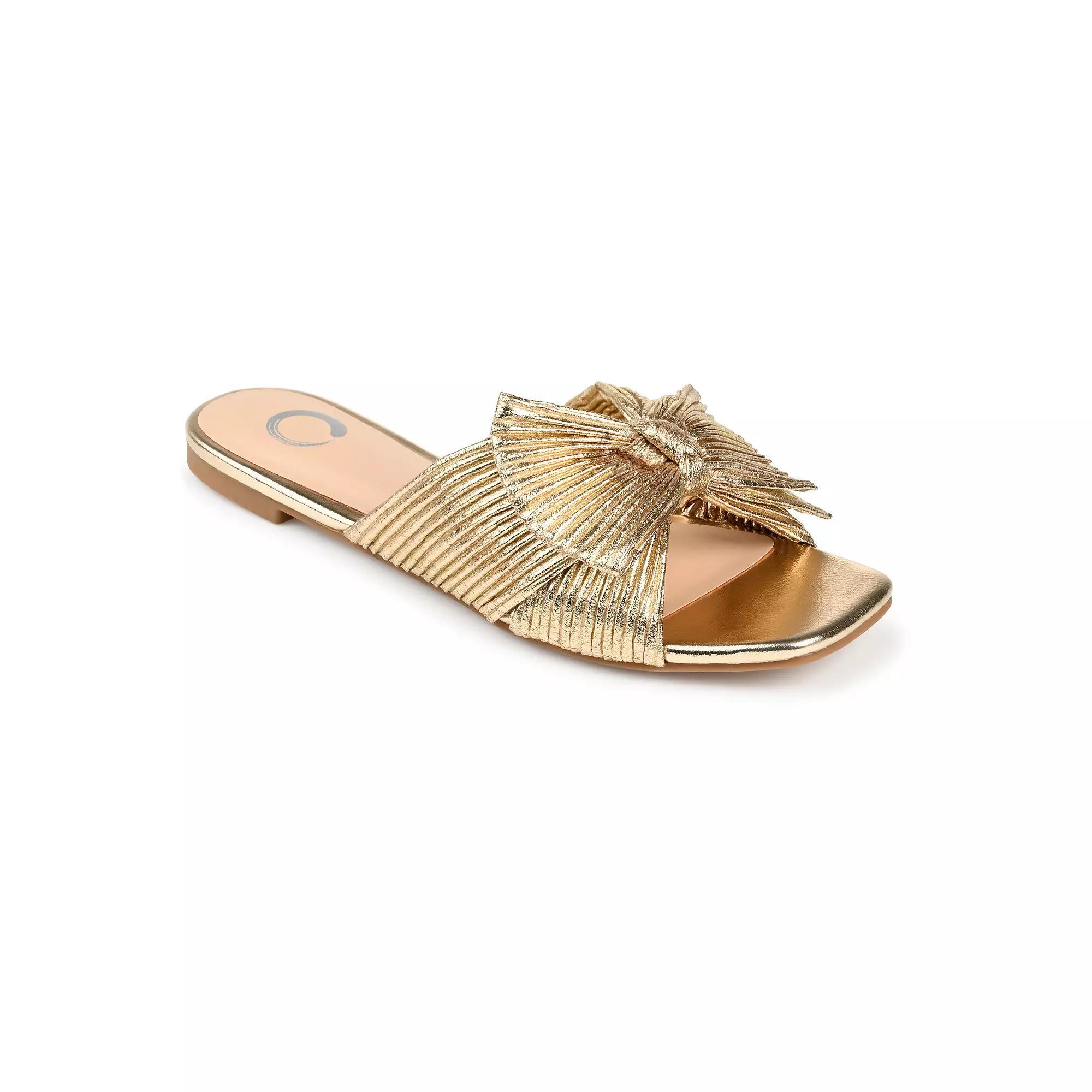 Journee Serlina Women's Tru Comfort Foam™ Slide Sandal, Size: 10, Gold Product Image