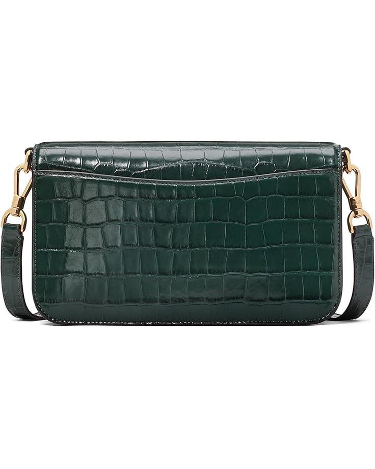 Dakota Croc Embossed Leather Small Crossbody Product Image