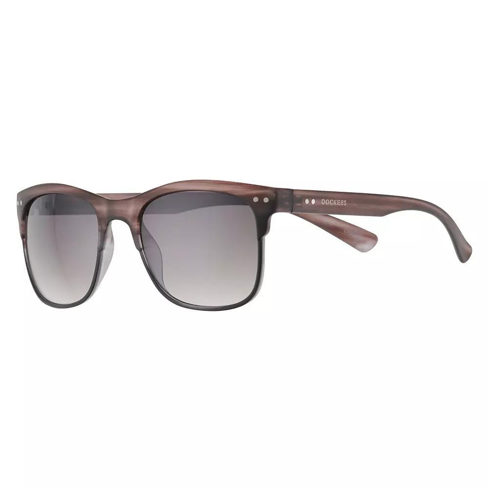 Mens Dockers 53mm Gray Square Gradient Sunglasses Product Image