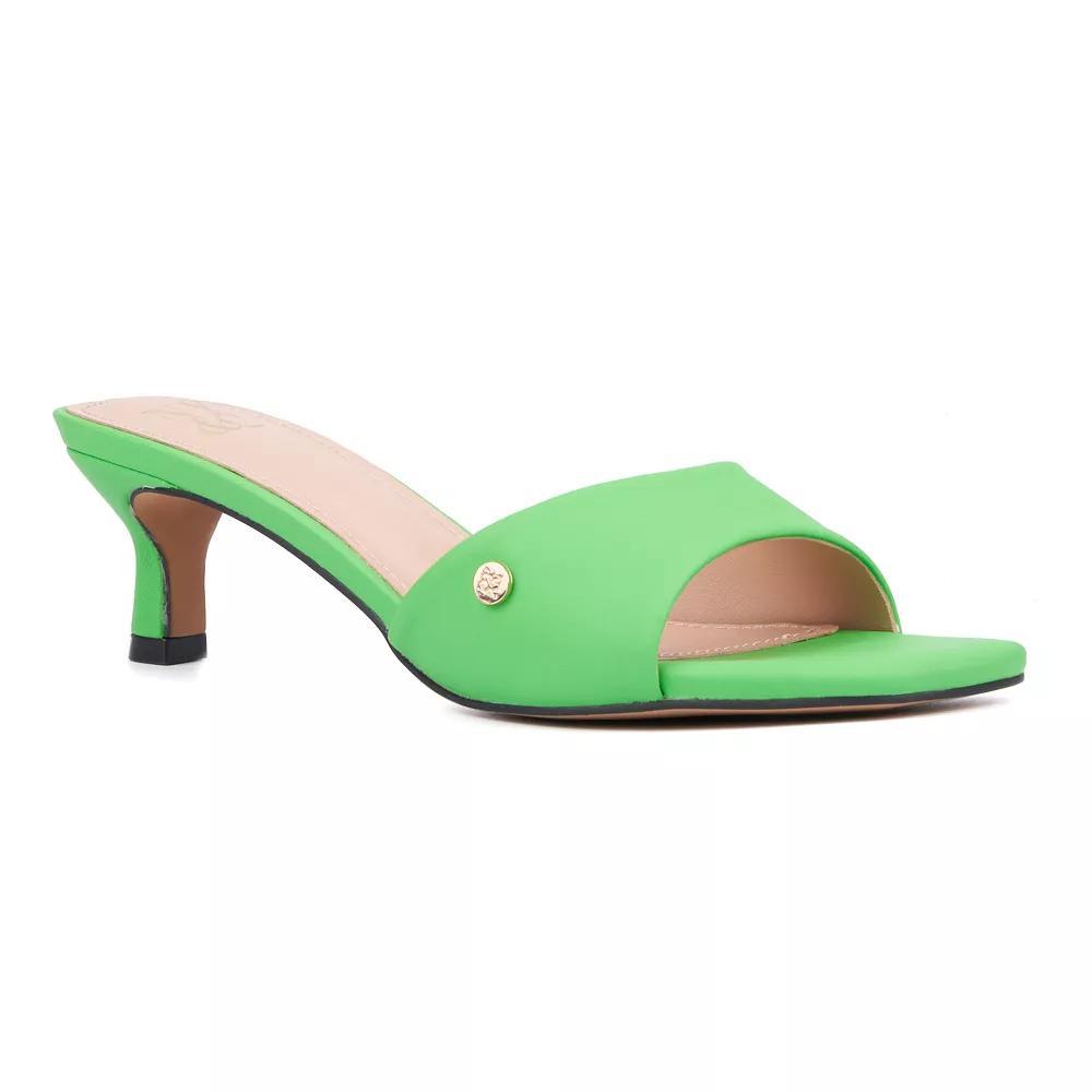 New York & Company Gaia Women's Slide Heels, Size: 8, Green Product Image