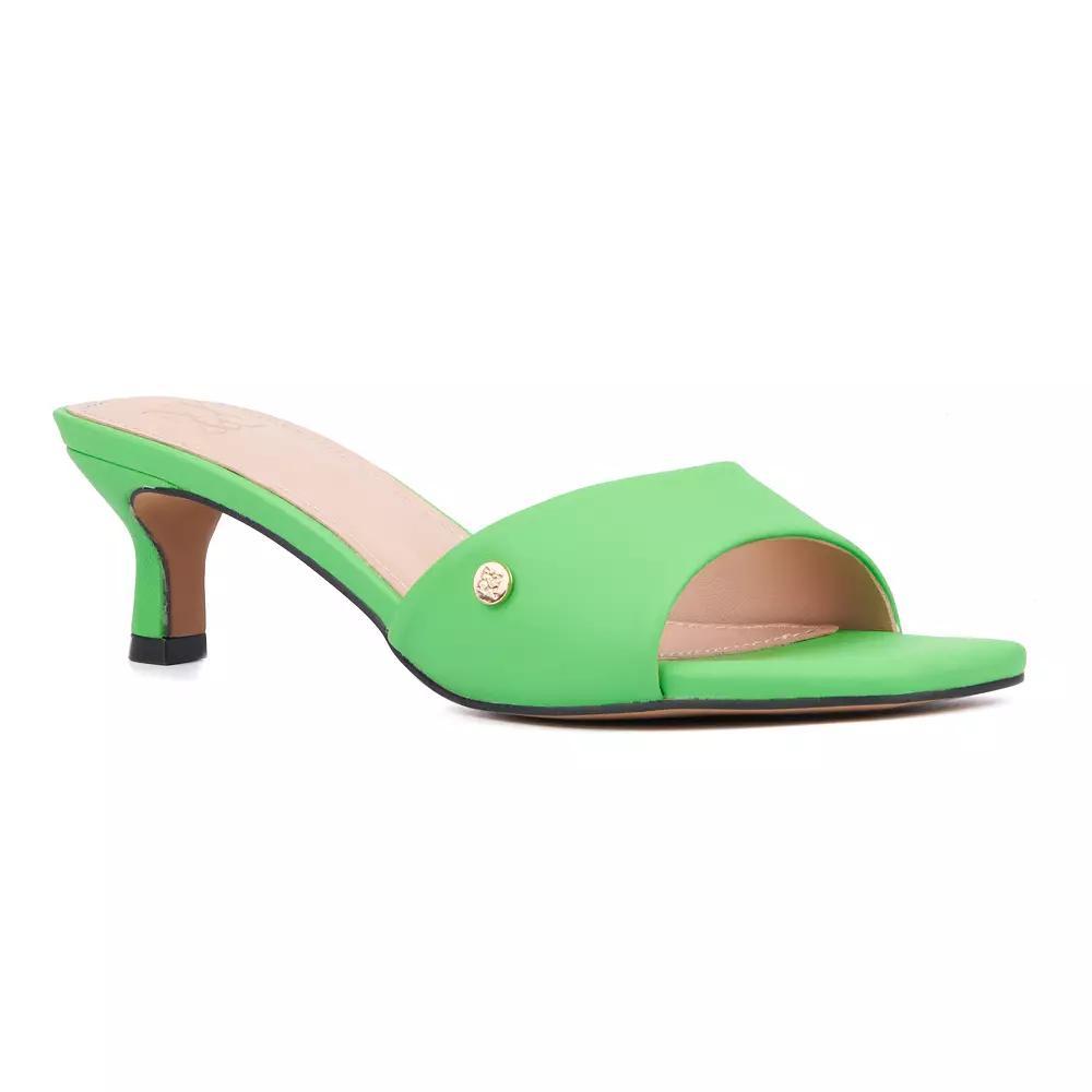 New York & Company Gaia Women's Slide Heels, Size: 8, Green Product Image