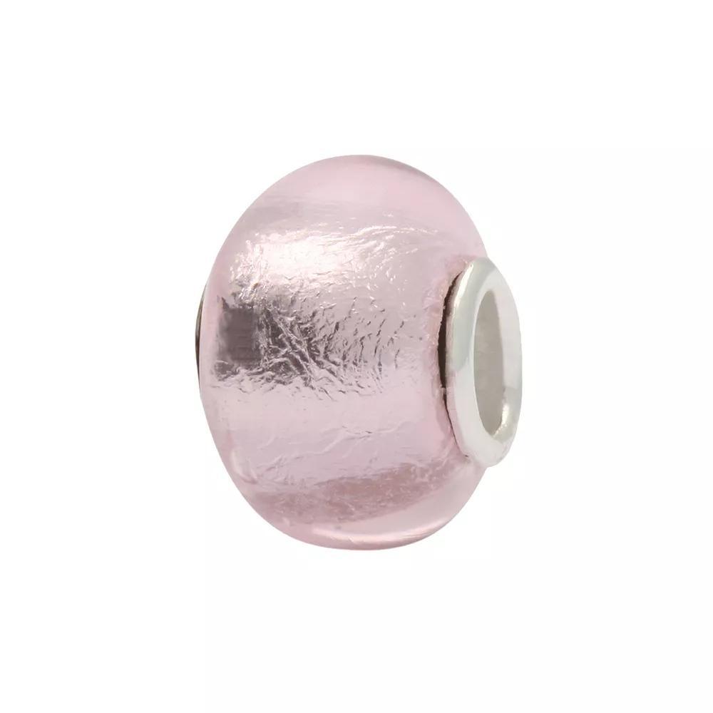 Individuality Beads Sterling Silver Foiled Glass Bead, Women's, Pink Product Image