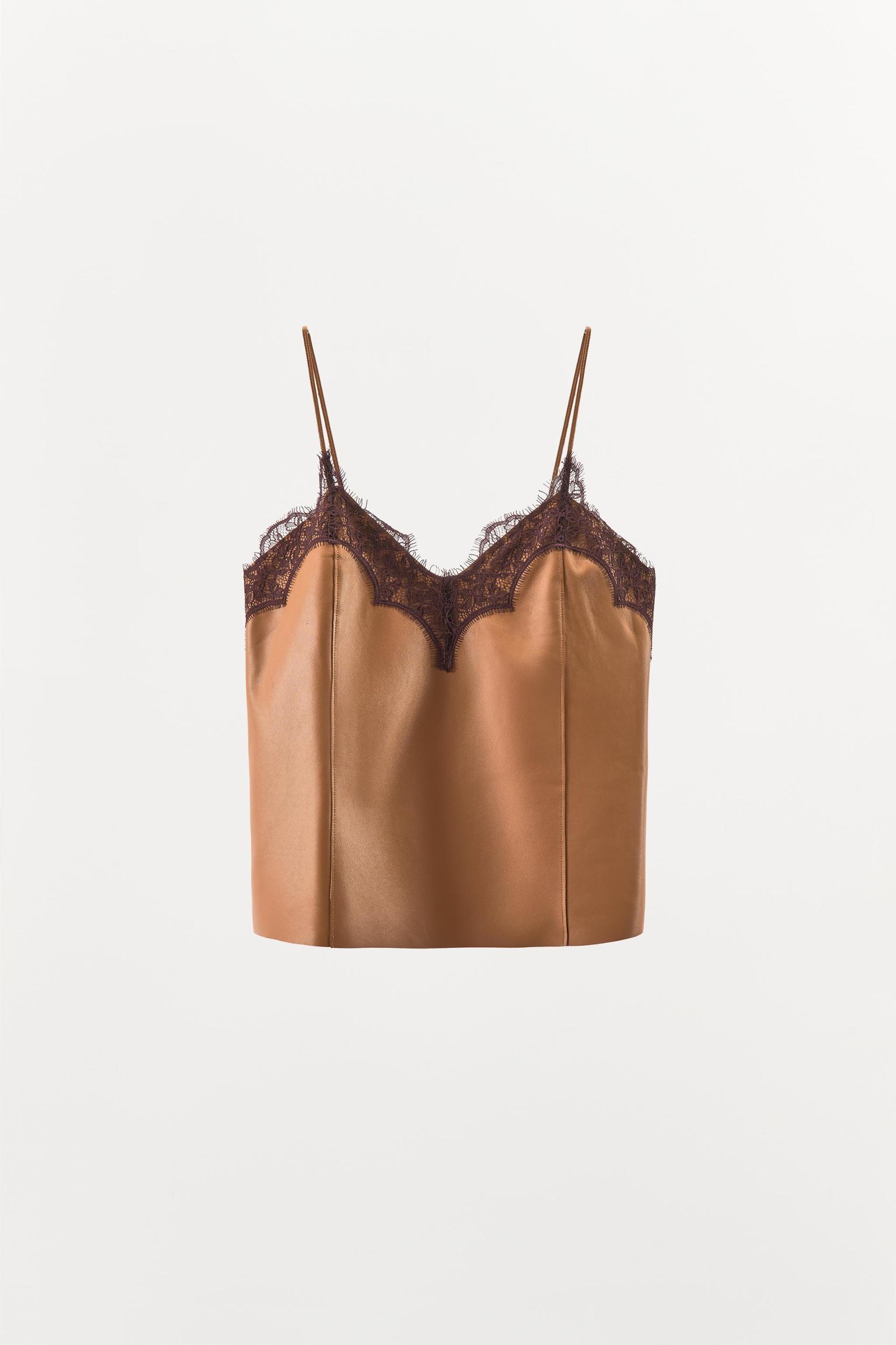 LIMITED EDITION LEATHER LACE TOP Product Image