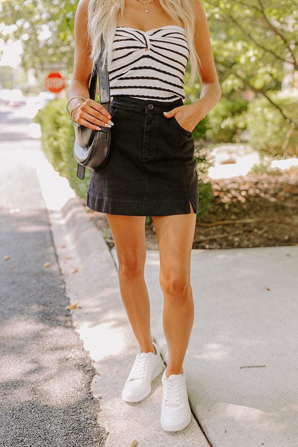 The Willow High Waist Skort in Black Product Image