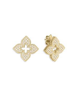 Roberto Coin 18K Yellow Gold Venetian Princess Diamond Flower Earrings Product Image