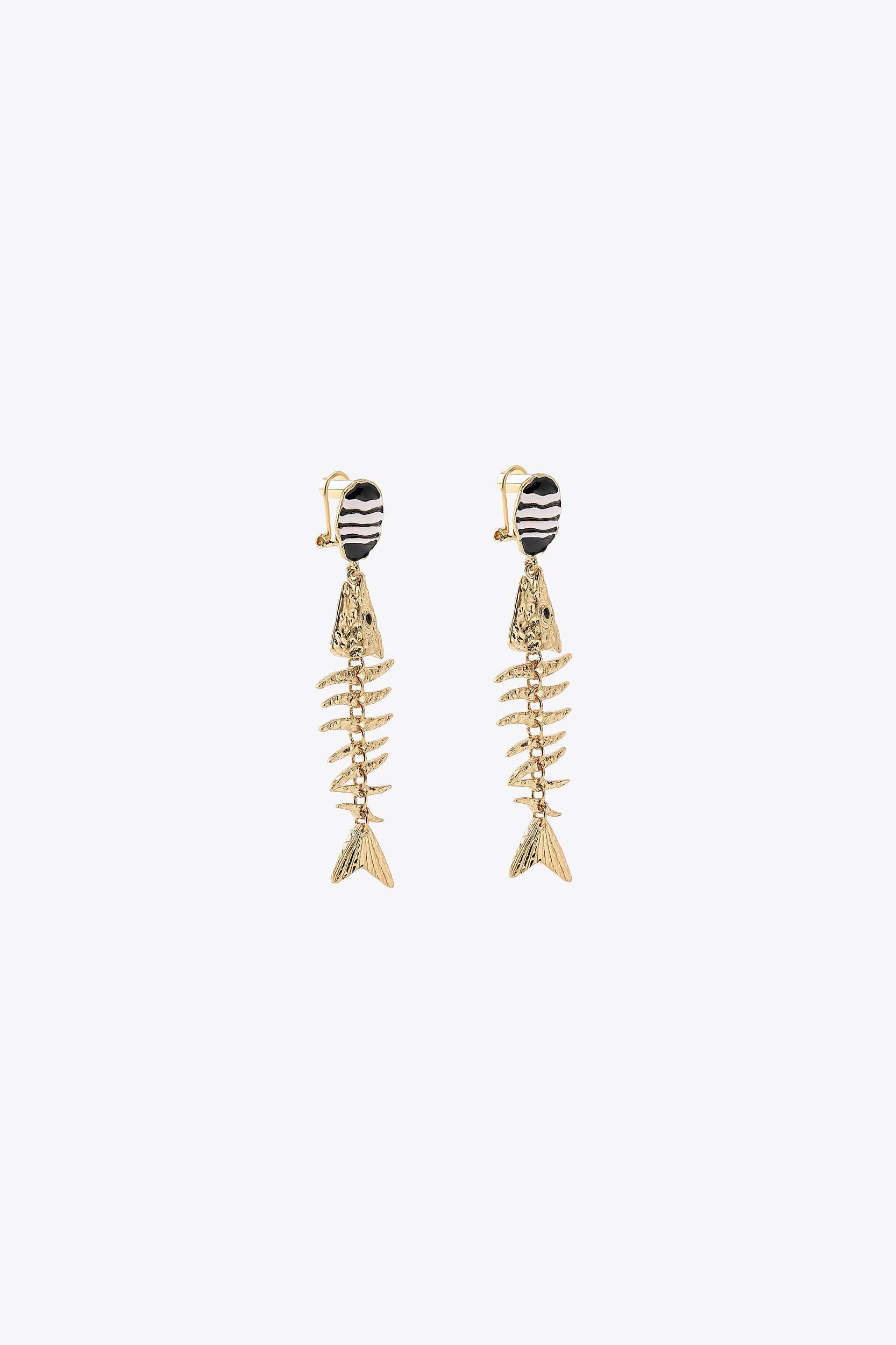 METALLIC FISH EARRINGS Product Image