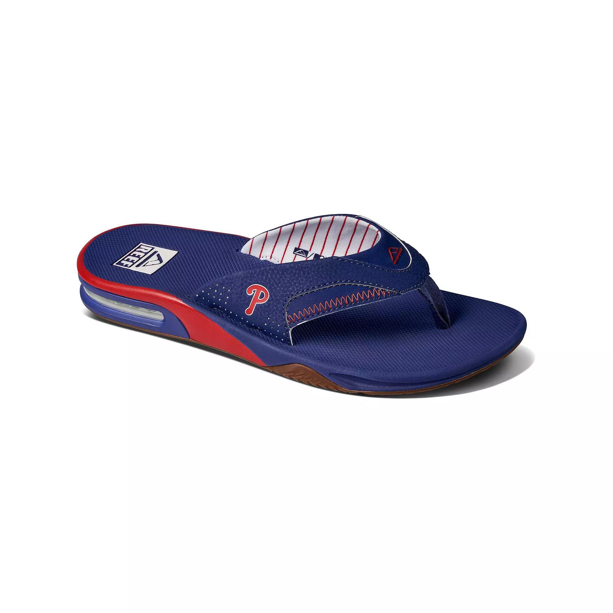 Mens REEF Philadelphia Phillies Fanning Bottle Opener Sandals Product Image