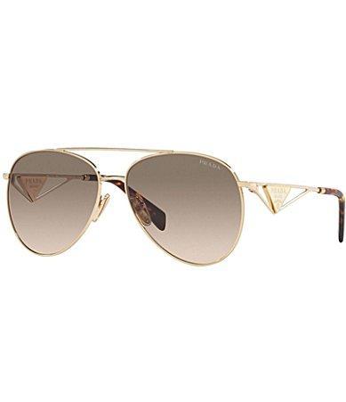 Prada Womens PR 73ZS 58mm Aviator Sunglasses Product Image