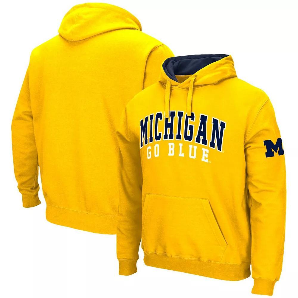 Men's Colosseum Maize Michigan Wolverines Double Arch Pullover Hoodie, Size: Small, Gold Product Image