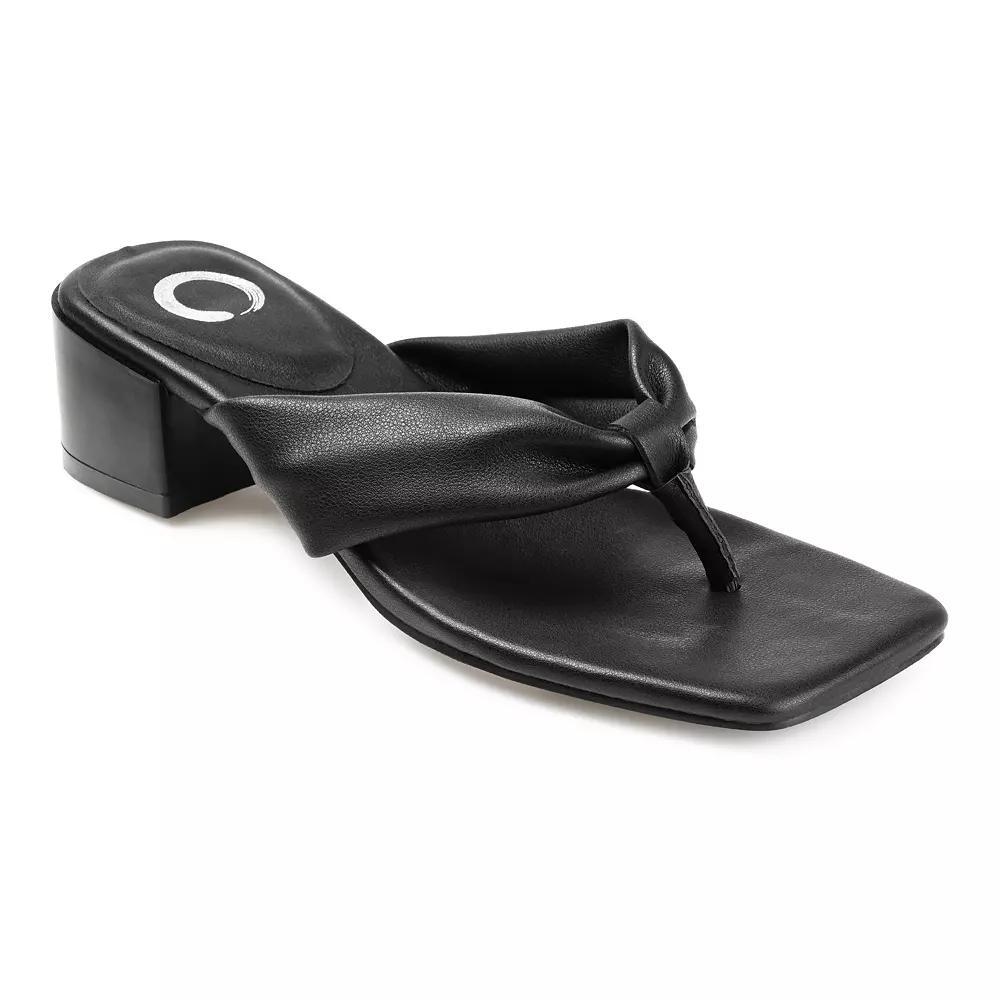 Journee Seelah Womens Heeled Thong Sandals Ivory Product Image
