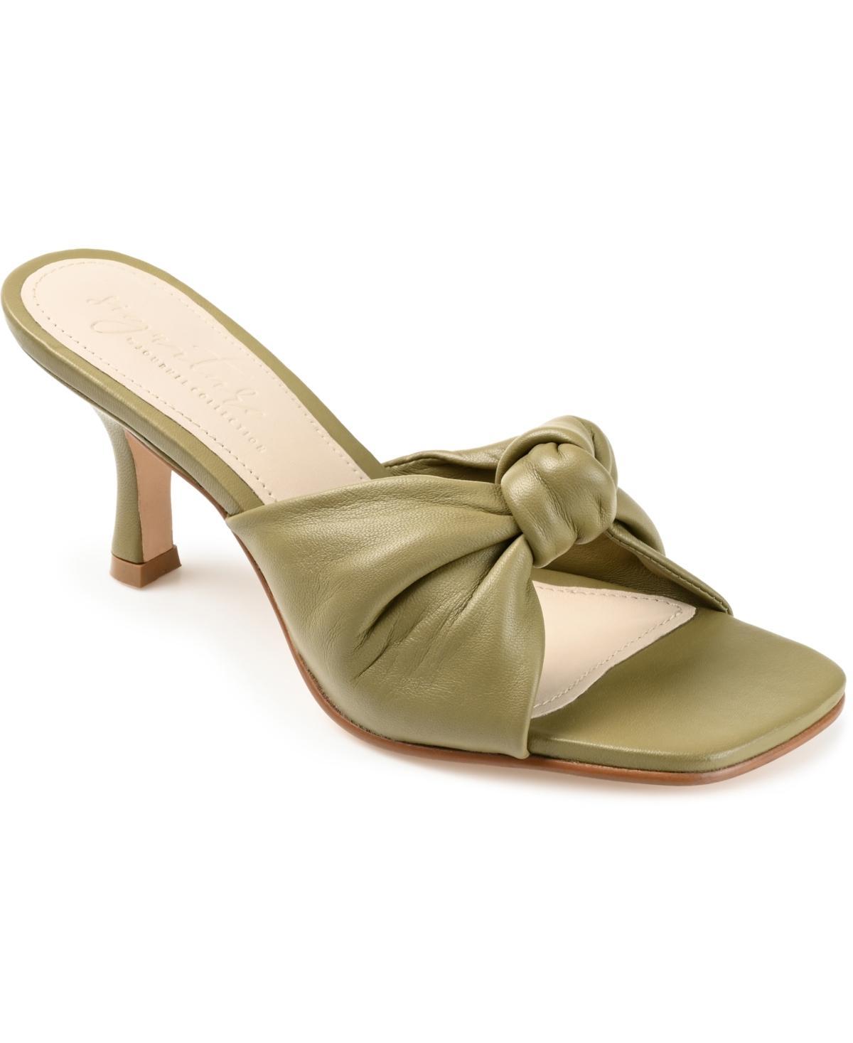 Journee Signature Womens Genuine Leather Tru Comfort Foam Finlee Heels Product Image