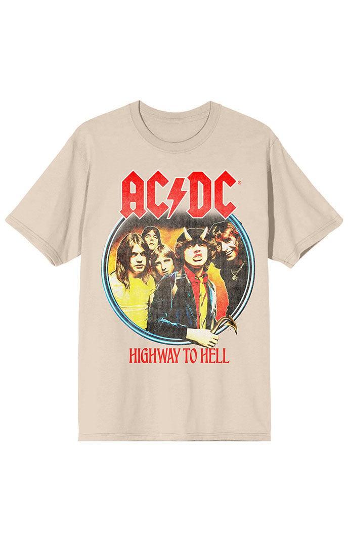 Juniors' AC/DC Highway to Hell Graphic Tee, Girl's, Size: Medium, Beige Khaki Product Image