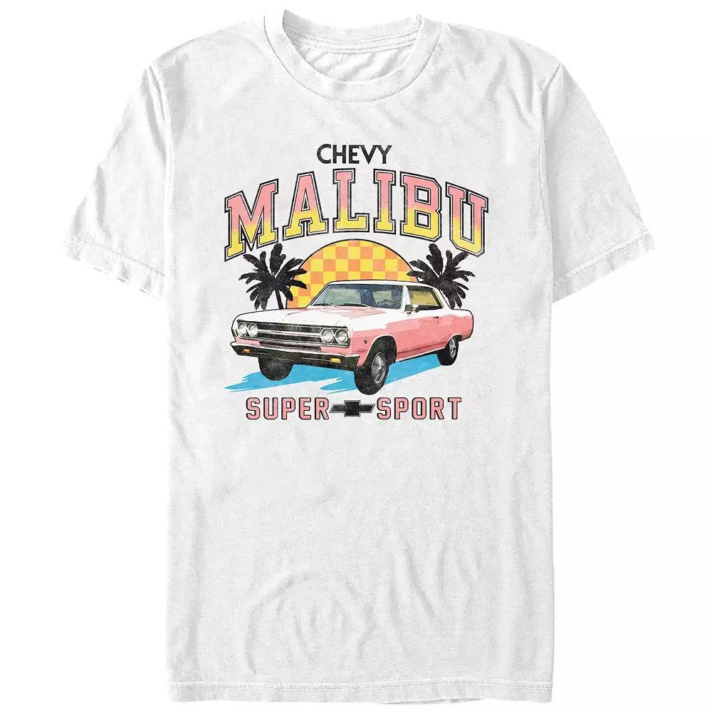 Men's Chevy Malibu Super Sport Graphic Tee, Size: XS, White Product Image