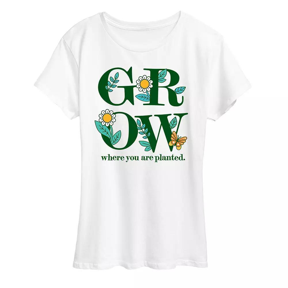 Womens Grow Where You Are Planted Graphic Tee Product Image