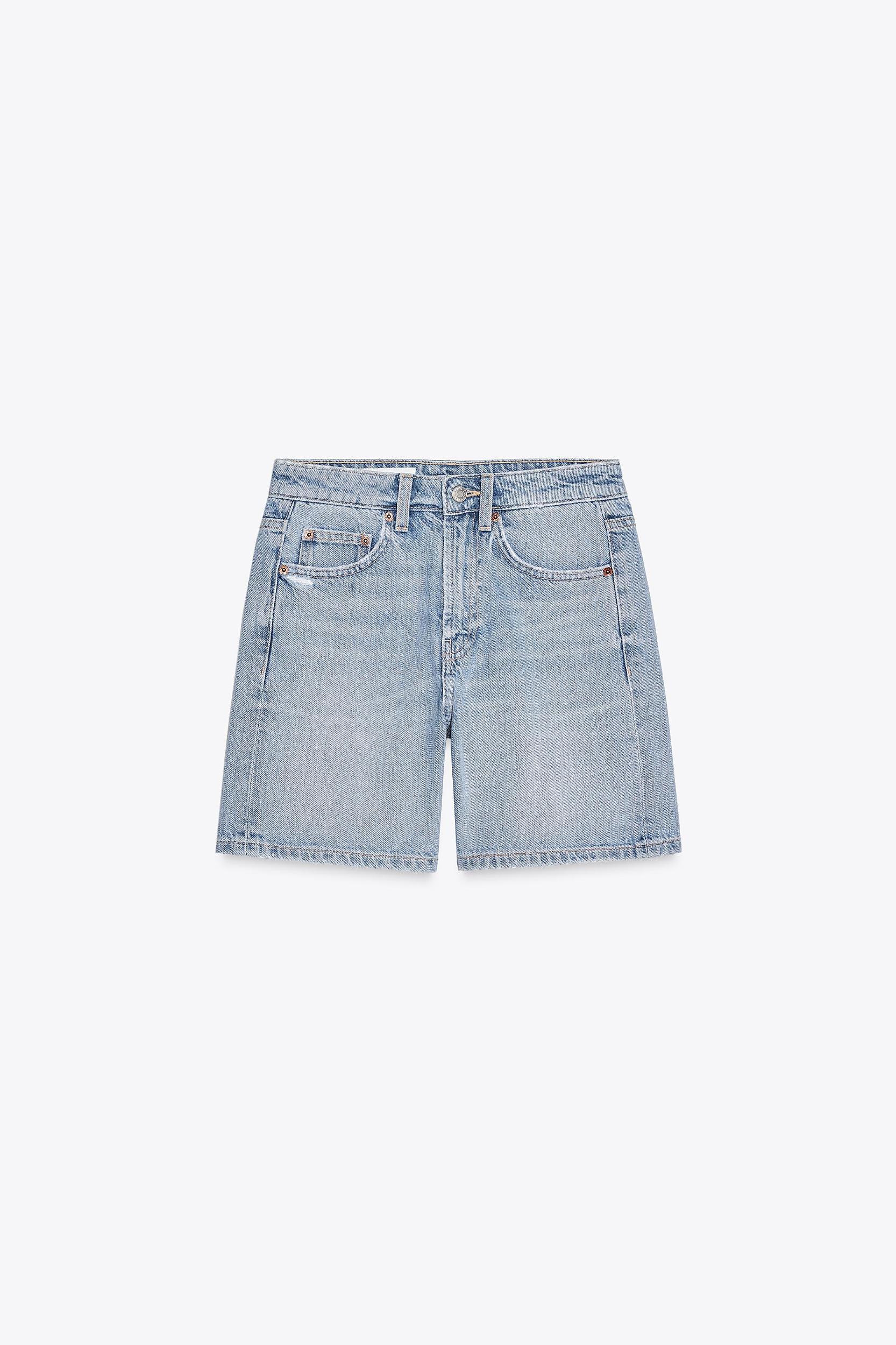 TRF MID-RISE DENIM SHORTS Product Image
