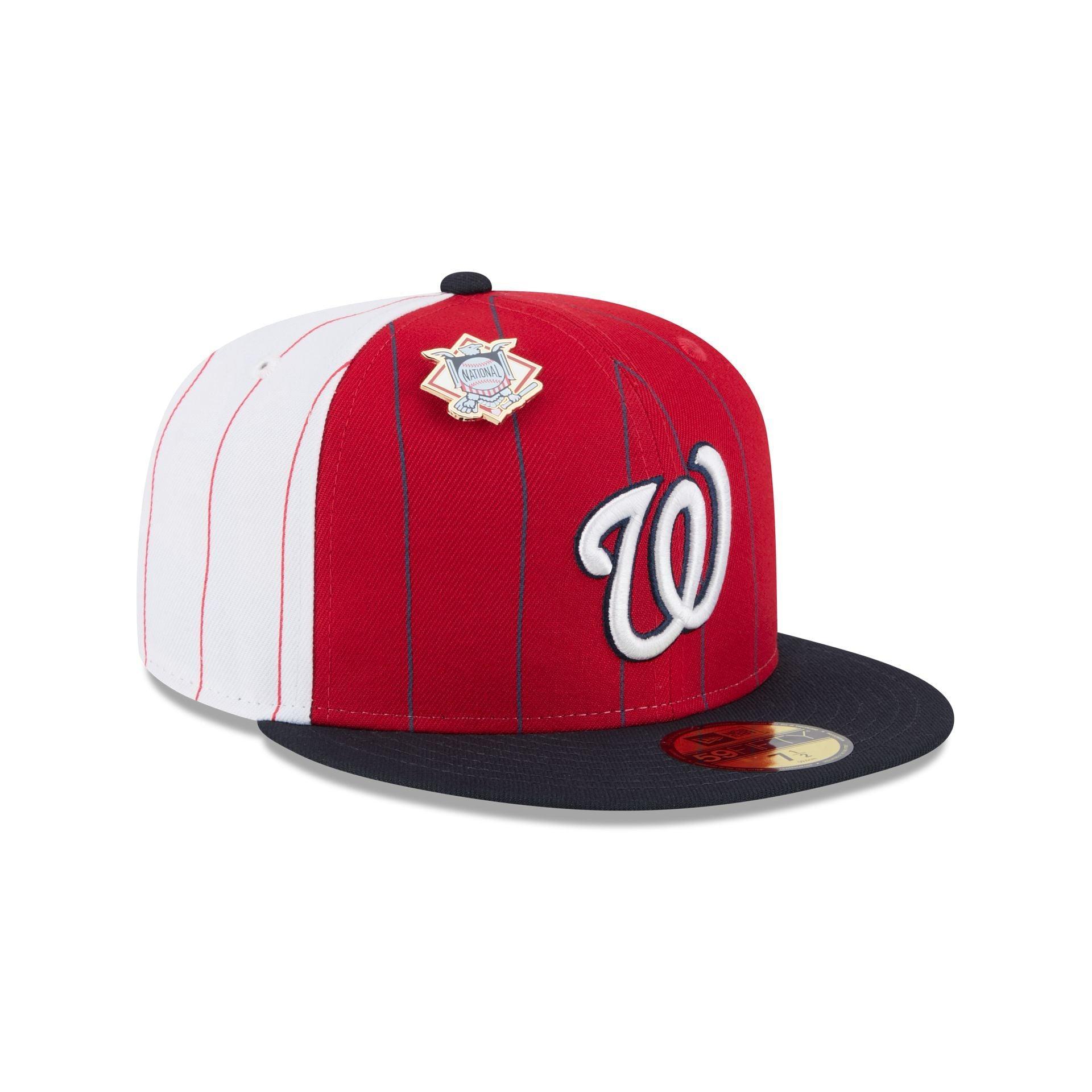 Washington Nationals Pinstripe League Pin 59FIFTY Fitted Hat Male Product Image