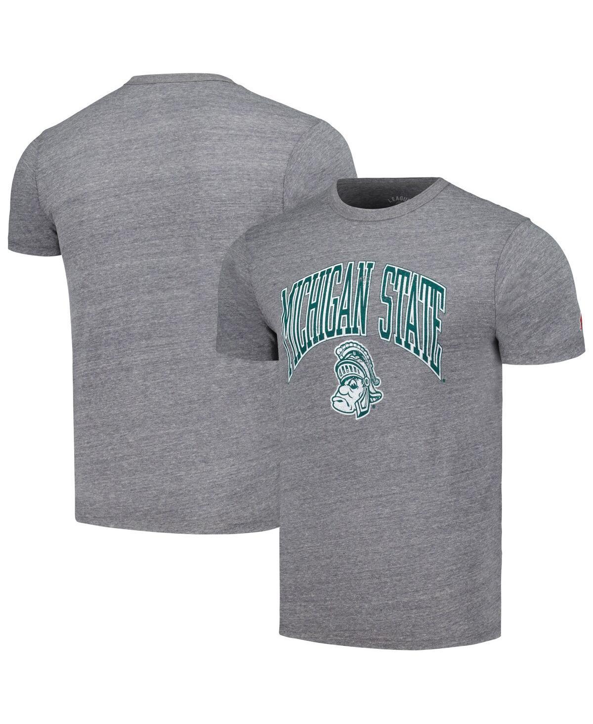 Men's League Collegiate Wear Heather Gray Michigan State Spartans Tall Arch Victory Falls Tri-Blend T-Shirt, Size: 2XL, Grey Product Image